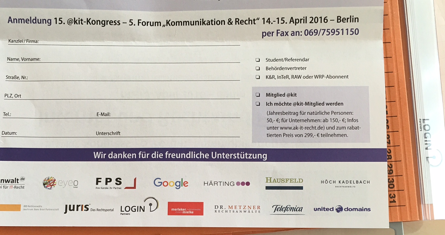 LOGIN Partners unterstützt 15. @kit-Kongress im April 2016