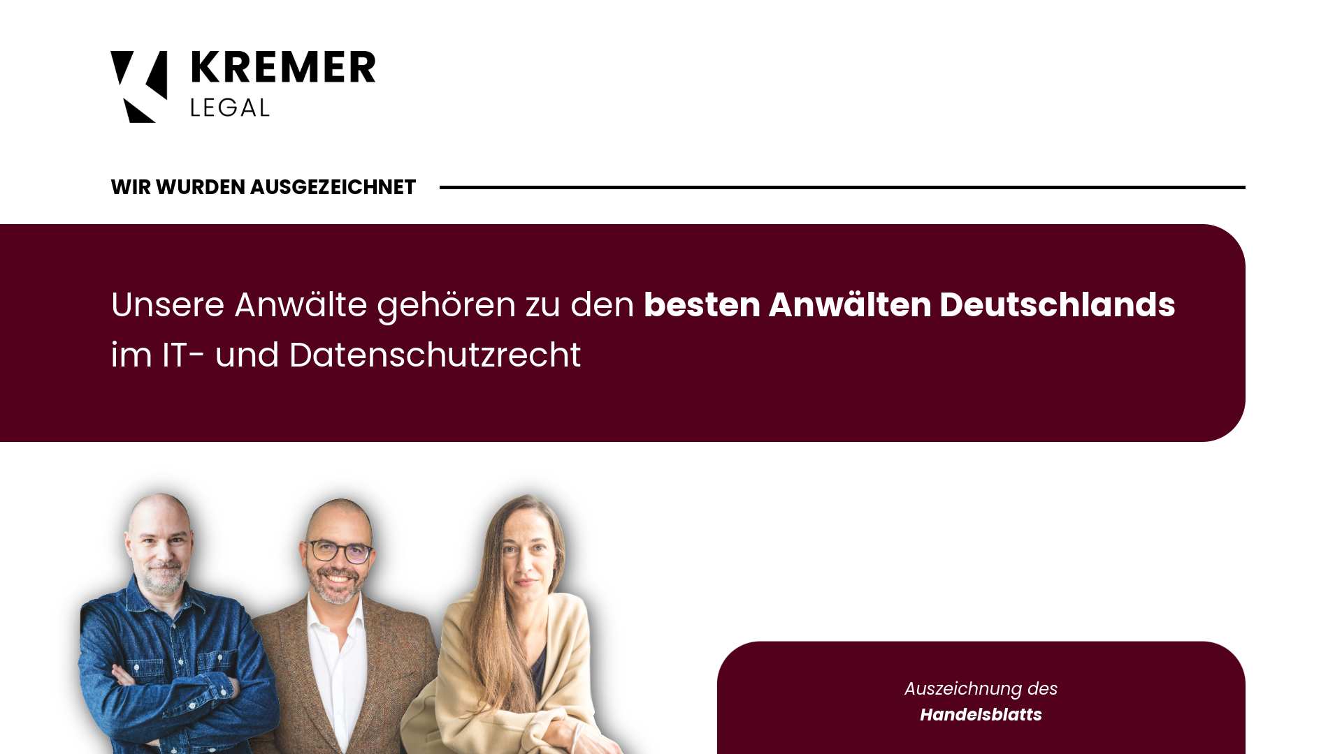 Auszeichnung des Handelsblatts